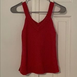 Madewell Stockton Sweater Knit Tank Top in Rust
